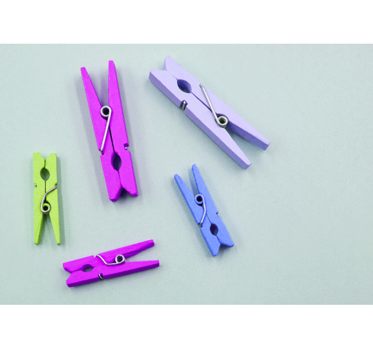 Colorful Clothespins Arrangement texture wall mural - TenStickers