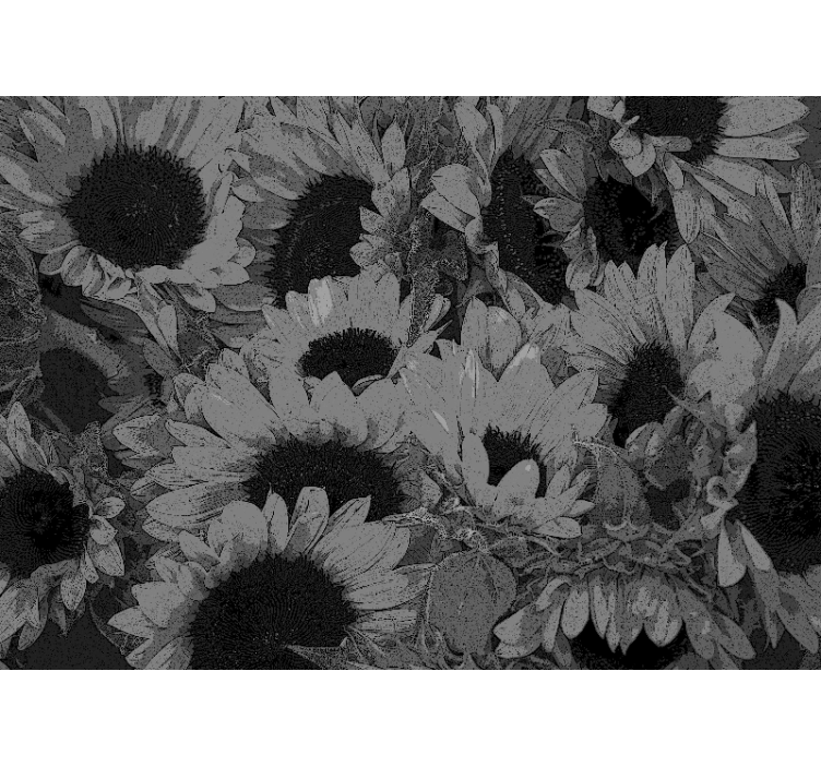 Sunflower Floral Pattern flower wall mural - TenStickers