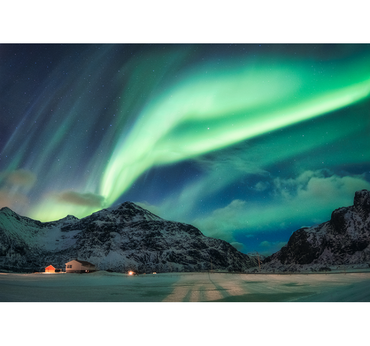 Wall mural nature northern lights display - TenStickers