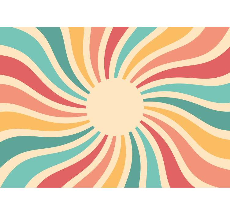 70's sunset pop vintage wall mural - TenStickers