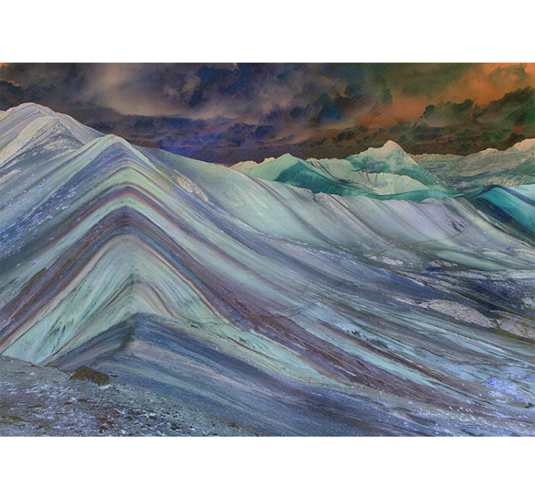 Landscape wall mural mountainous terrain design - TenStickers