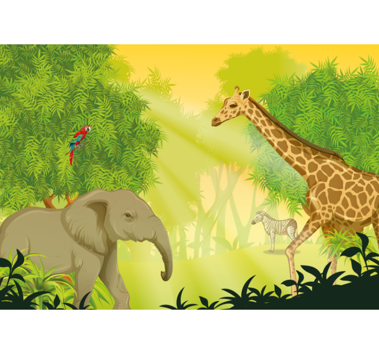 Jungle and forest wall mural - TenStickers