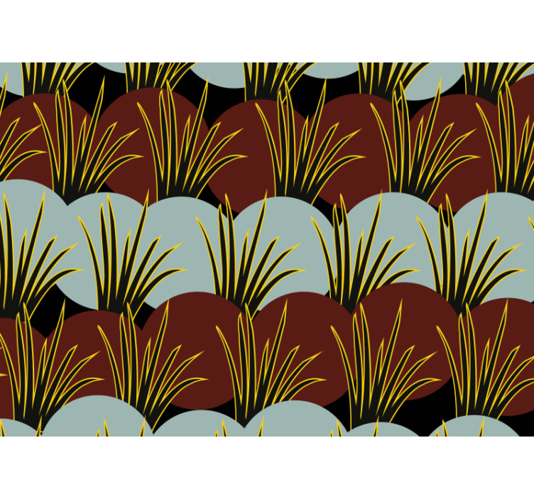 Wall mural nature stylized grass designs - TenStickers