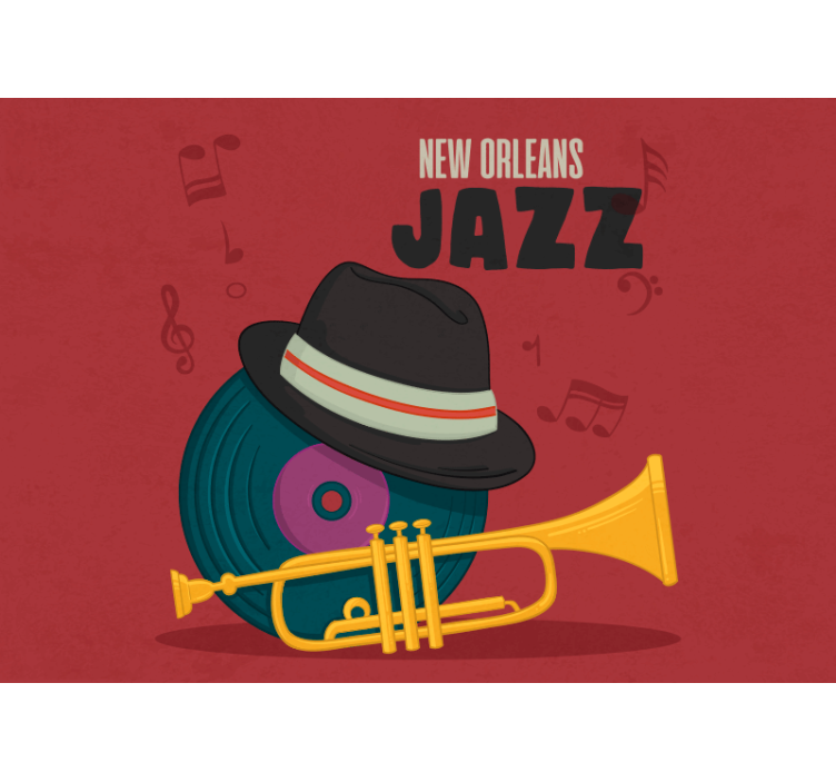 New Orleans Jazz music notes wall mural - TenStickers