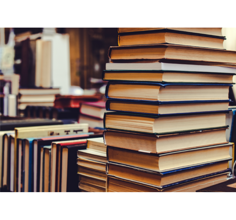 Landscape wall mural stacked literature set - TenStickers