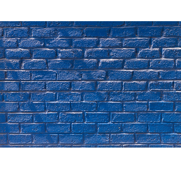 Front view blue brick Marriage Wall Murals - TenStickers
