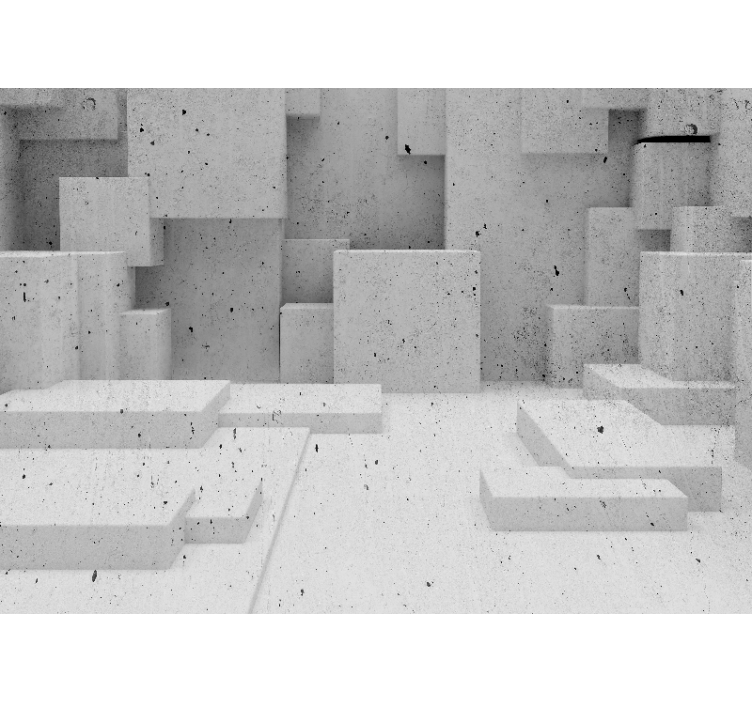 Concrete forms 3D Wall Mural - TenStickers