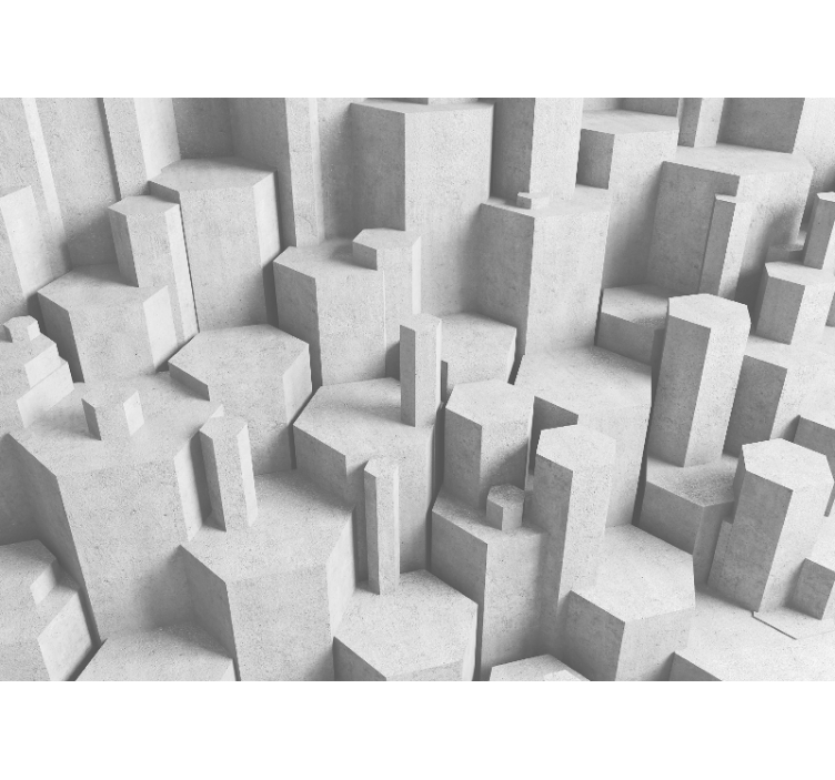 Texture wall mural concrete geometric shapes - TenStickers