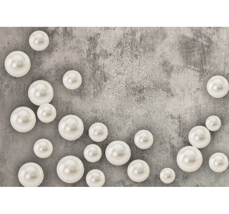 3D jewerly floral concrete 3D Wall Mural - TenStickers