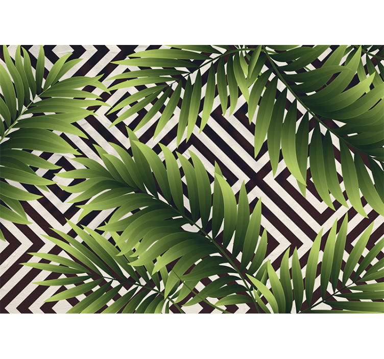 Wall mural nature tropical leaf art - TenStickers