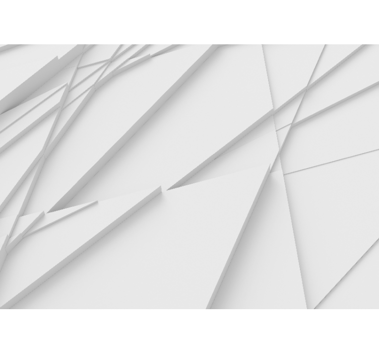 Abstract wall mural with geometric layered design - TenStickers