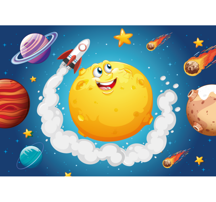 Wall mural fantasy space adventure design - TenStickers