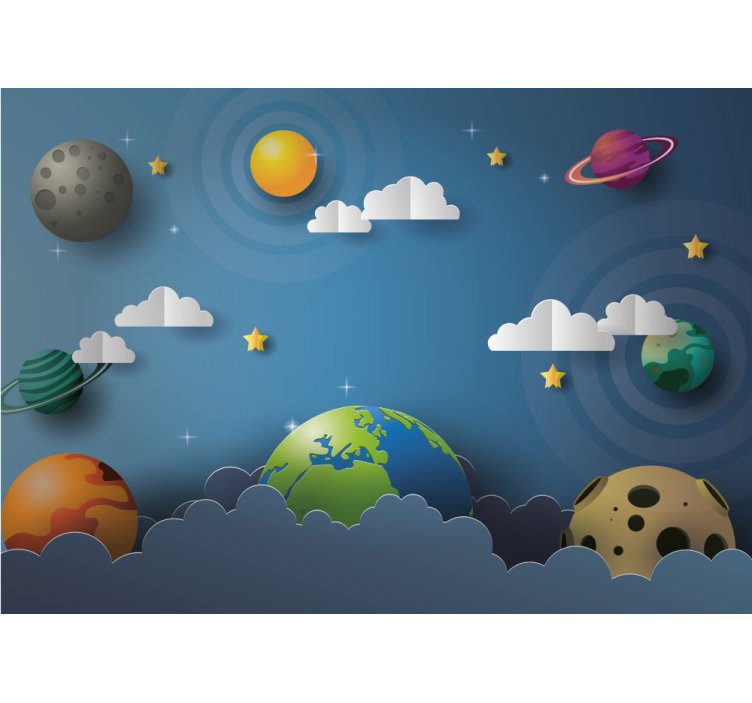 Wall mural fantasy cosmic dream landscape - TenStickers
