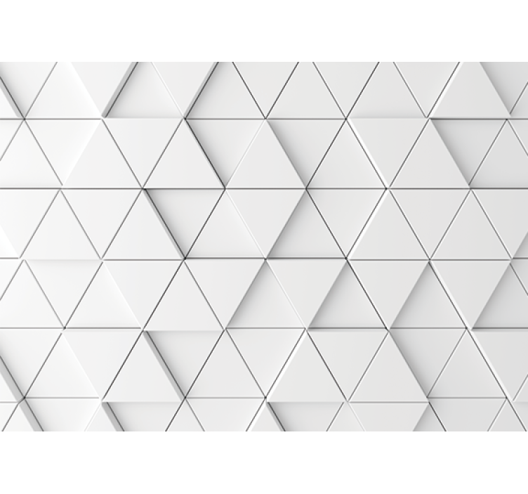 White triangles with shades 3D Wall Mural - TenStickers