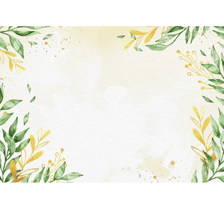 Flower wall mural botanical leaf design - TenStickers