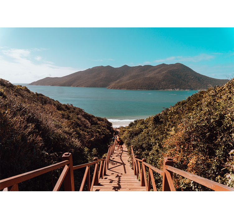 Landscape wall mural serene ocean pathway - TenStickers