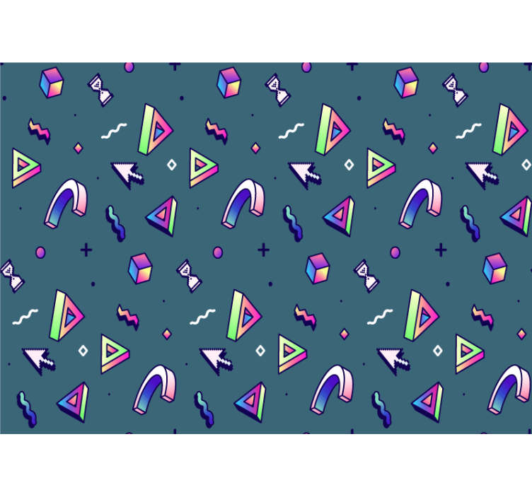 Romantic wall mural geometric shape journey - TenStickers