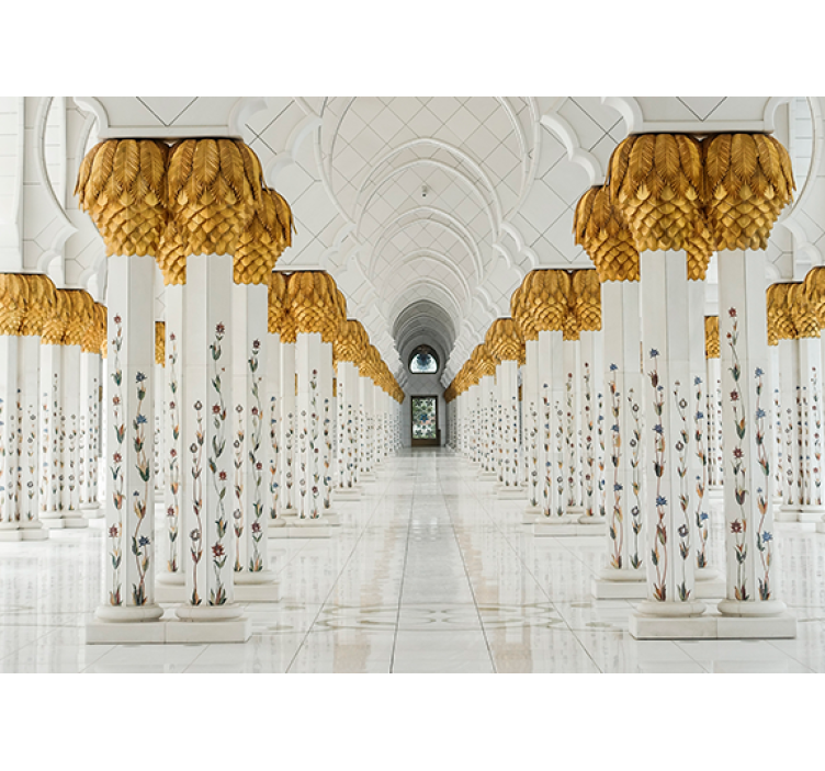 Golden Arabbian archs 3D Wall Mural - TenStickers