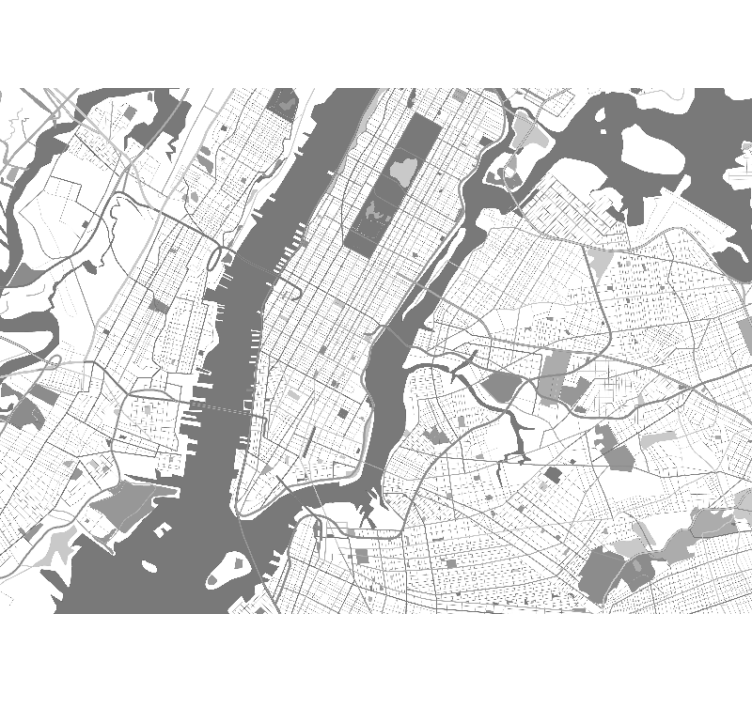Wall mural new york detailed map of new york - TenStickers