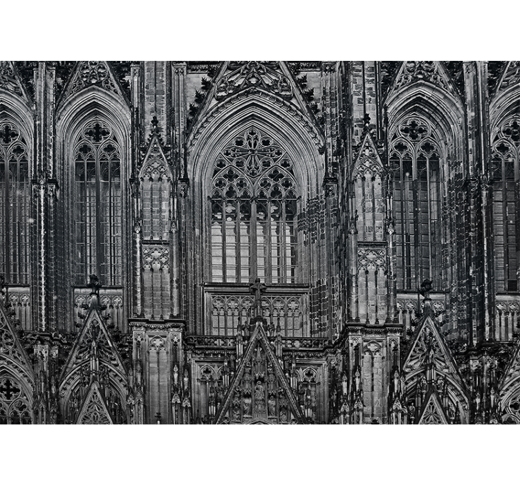 City wall mural gothic architectural features - TenStickers
