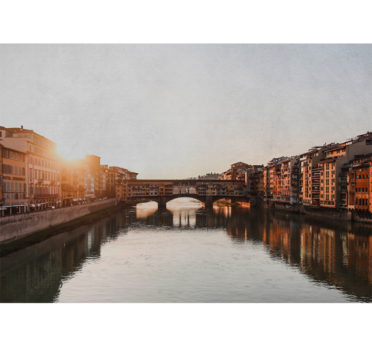Bridge over river in Florence wall mural - TenStickers