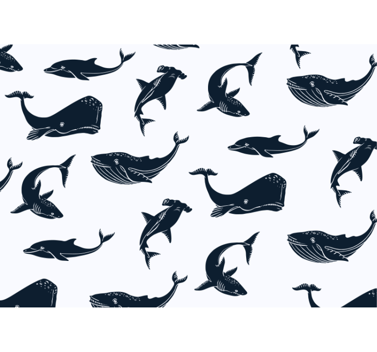 Animals wall mural with ocean life designs - TenStickers