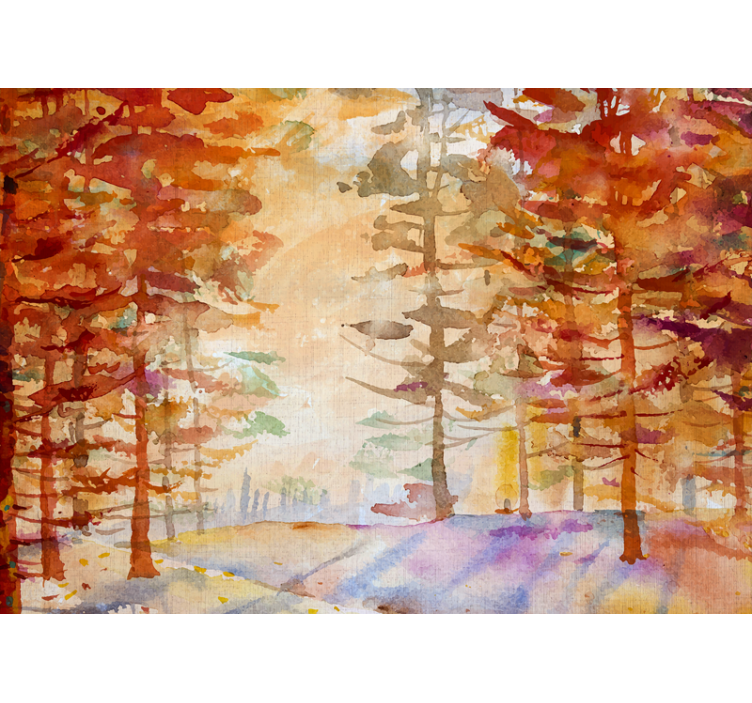 Wall mural nature autumn forest scenery - TenStickers