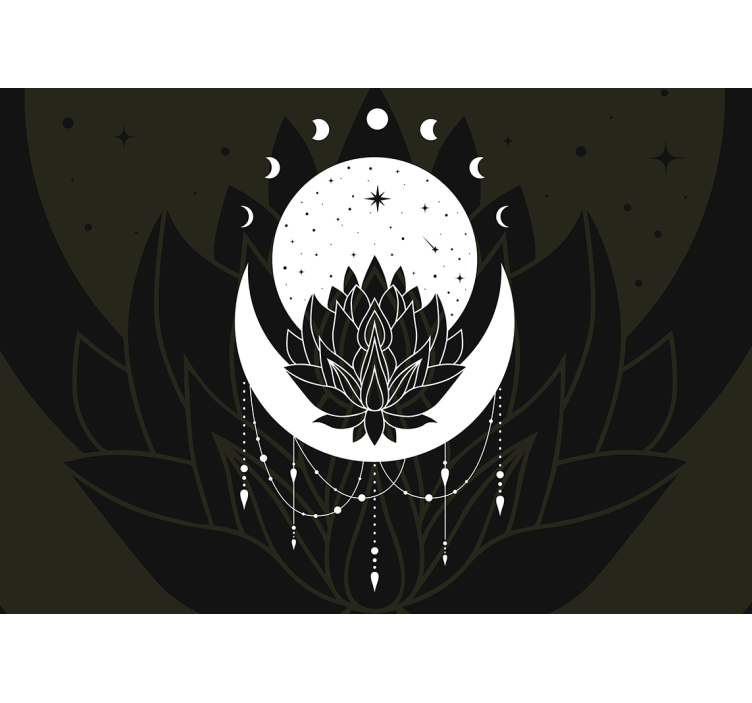 Lotus blossom unique pattern Mandala Wall Mural - TenStickers