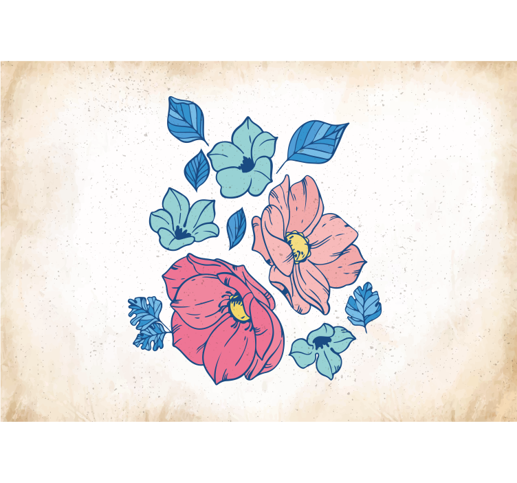 Flower wall mural blush floral arrangement - TenStickers