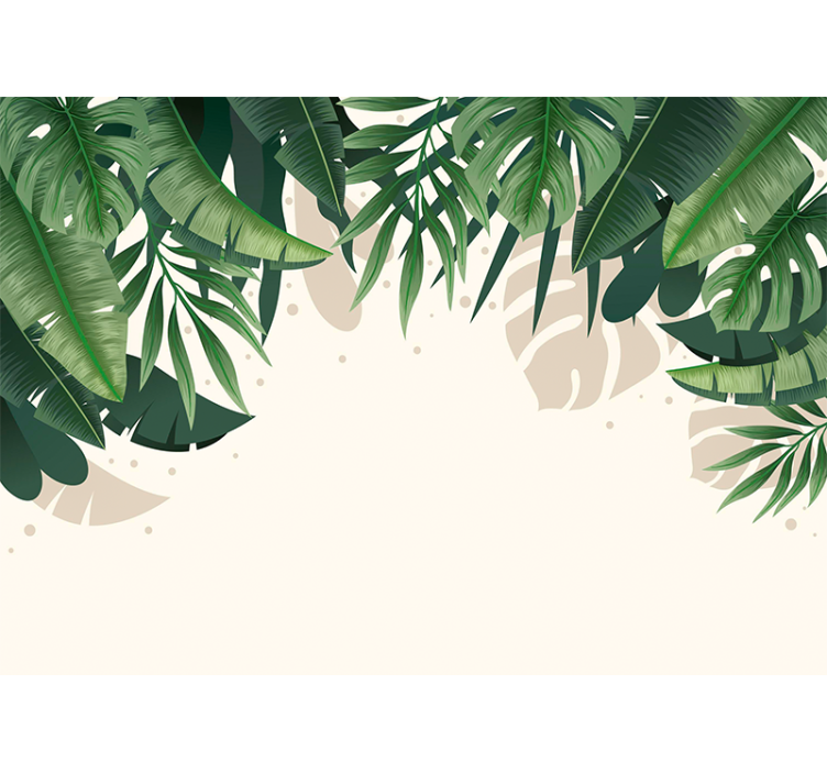 Wall mural nature tropical leaf canopy - TenStickers