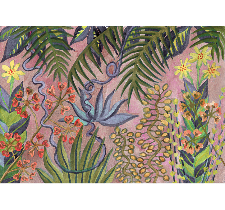 Wall mural nature tropical plant showcase - TenStickers