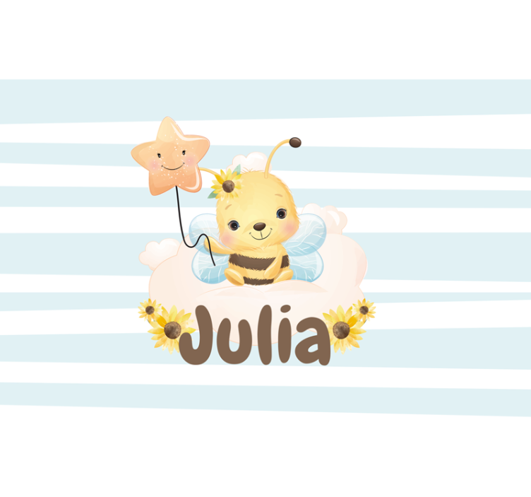 Nursery wall mural cute bee design - TenStickers