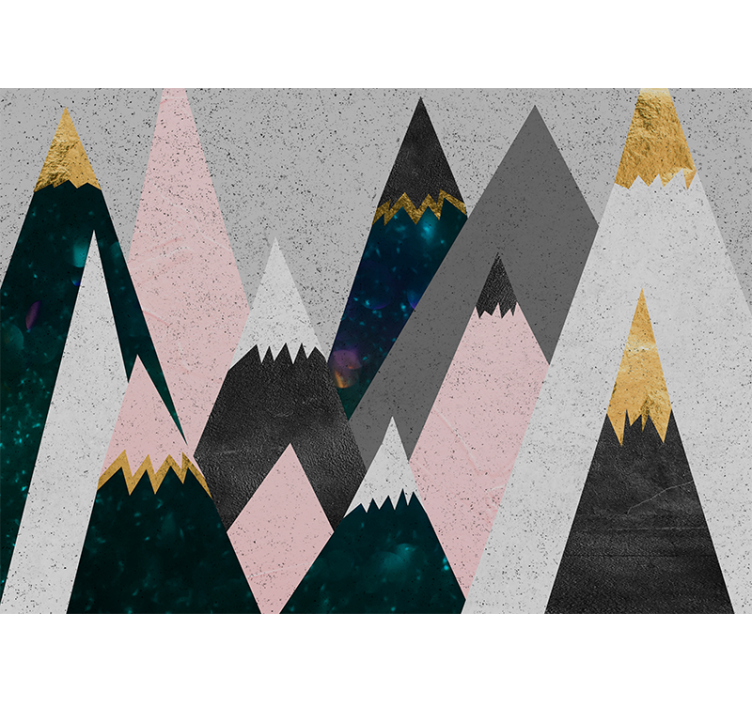 Wall mural mountain abstract mountain peaks - TenStickers