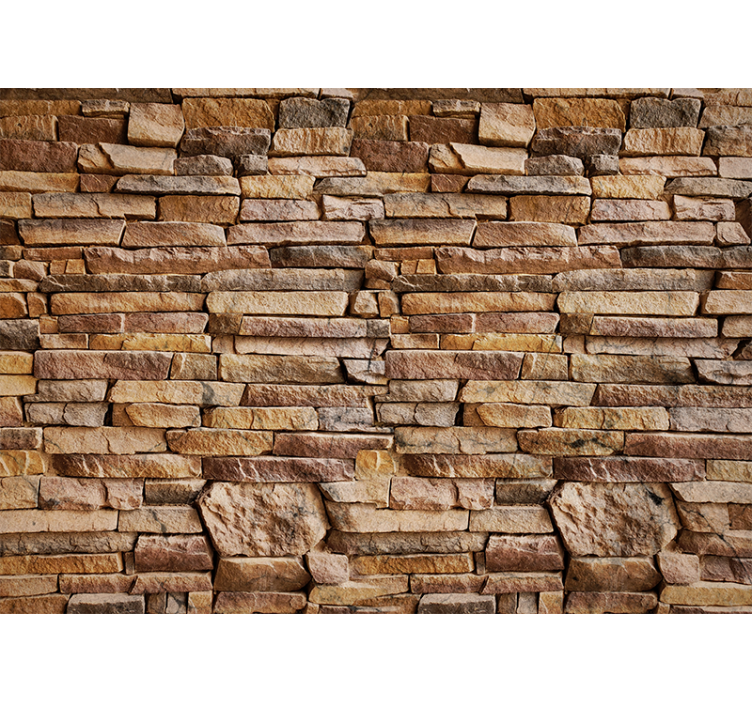 Natural Stone Finish mural stone wall - TenStickers