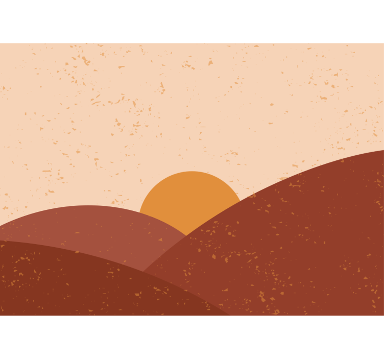 Twilight above peaks landscape wall mural - TenStickers