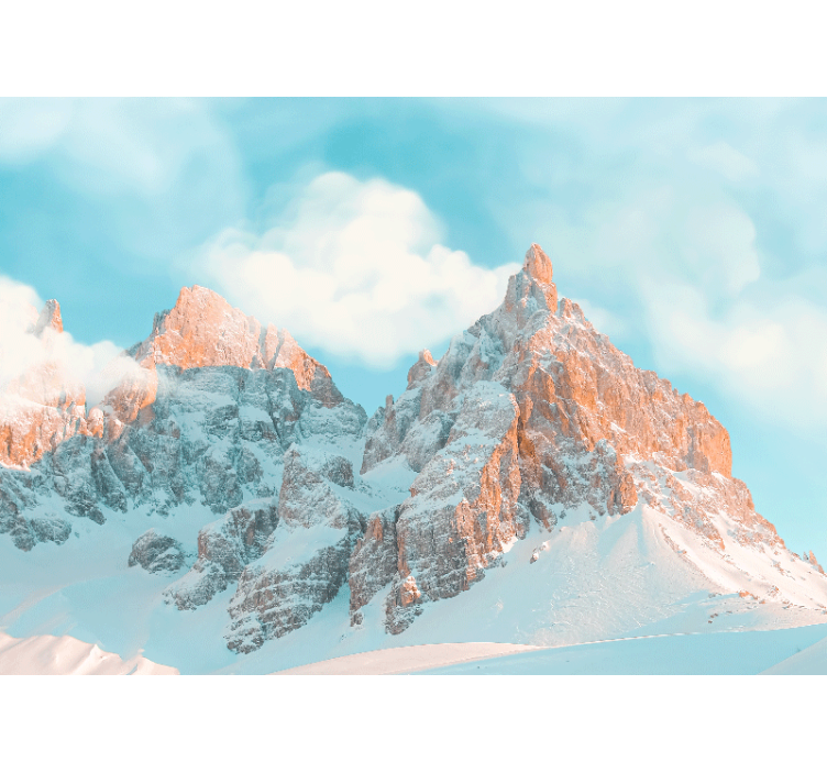 Wall mural mountain regal frosty summits - TenStickers