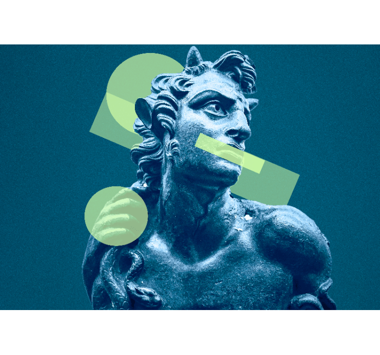 Pop art greek statue Classic Art Wall Mural - TenStickers