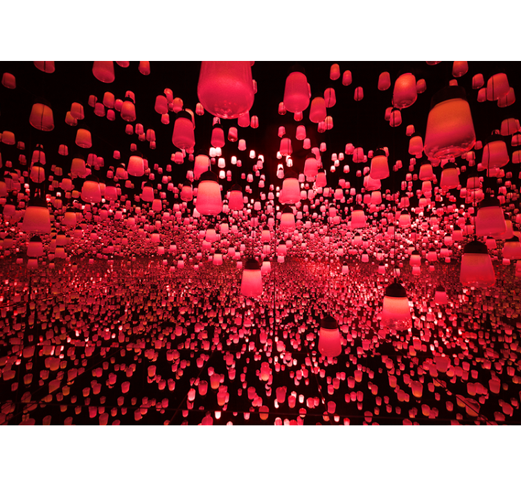 Abstract wall mural floating lanterns illusion - TenStickers
