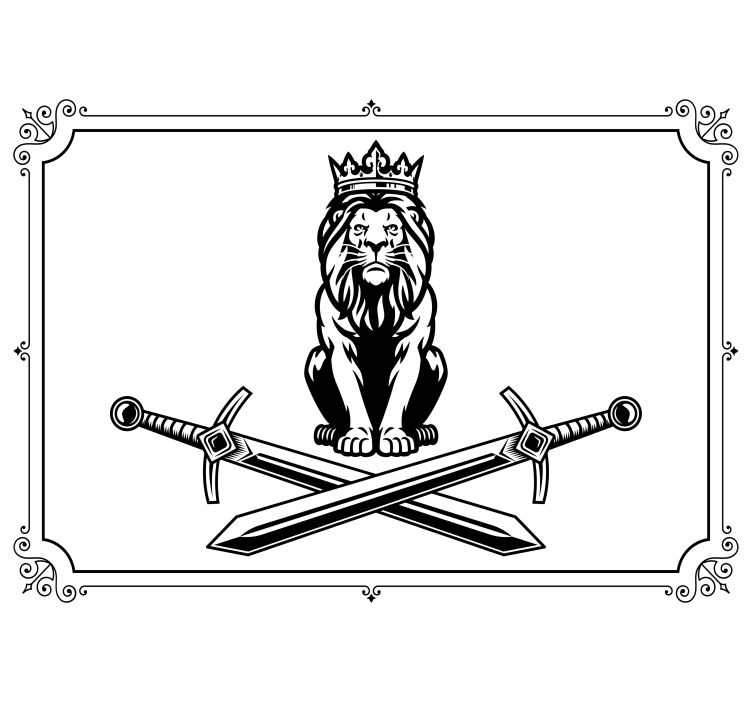 King of jungle silhouettes lion wall mural - TenStickers