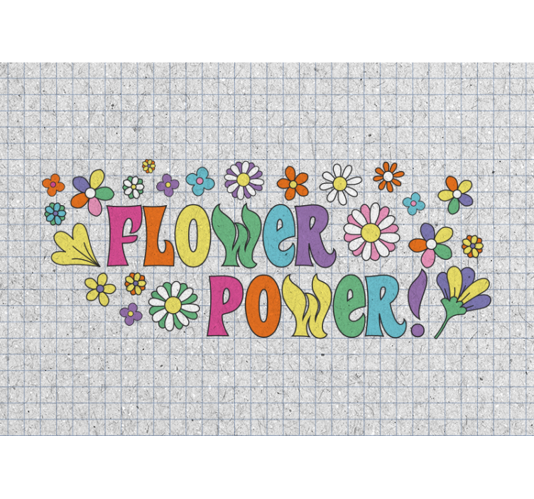 Flower wall mural floral energy design - TenStickers