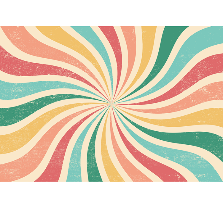 Wall mural 3d spiral color waves - TenStickers