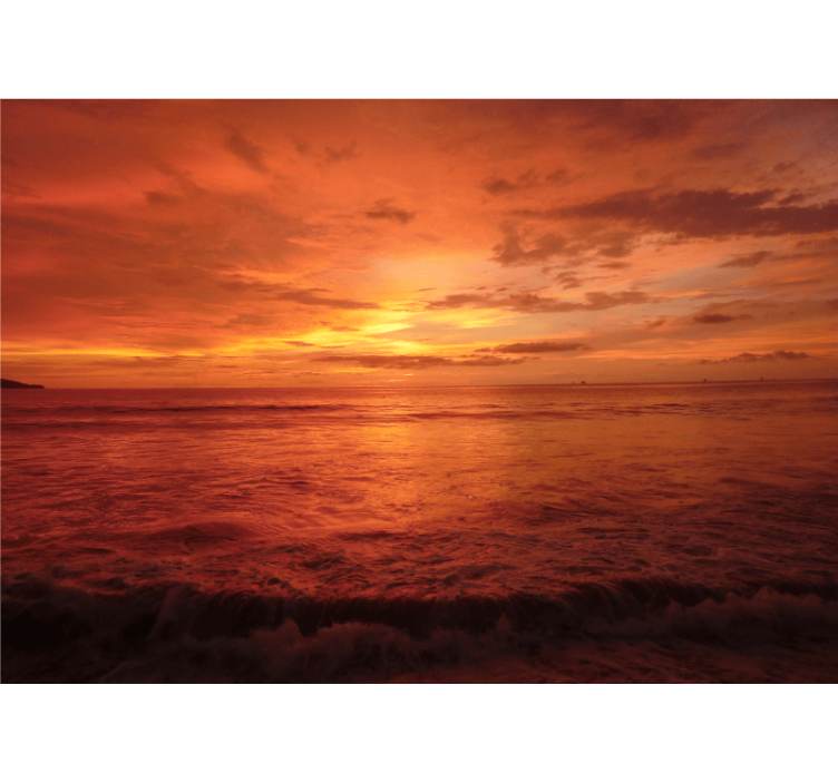 Wall mural mountain twilight sea view - TenStickers