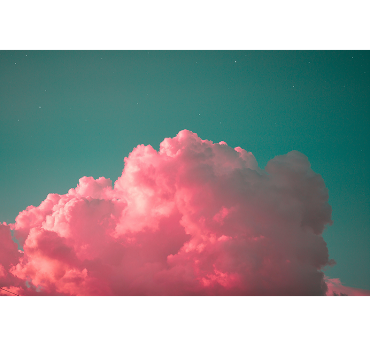 Pink clouds and lake aesthetic Sky Wall Mural - TenStickers