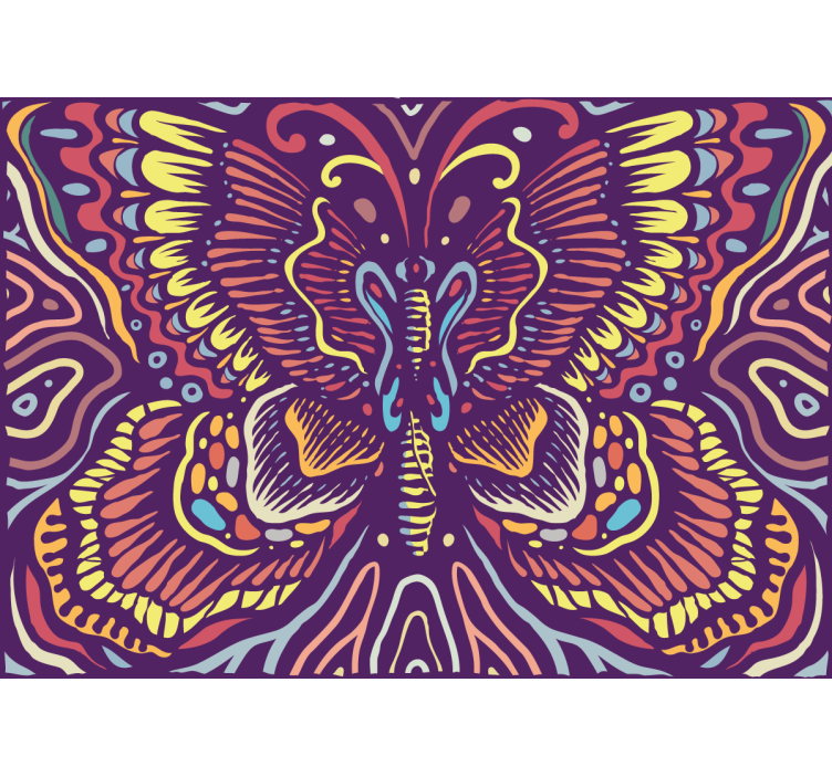 Colorful Butterfly Art animals wall mural - TenStickers