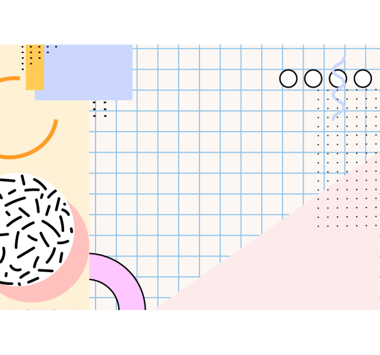 Abstract wall mural with geometric shape design - TenStickers