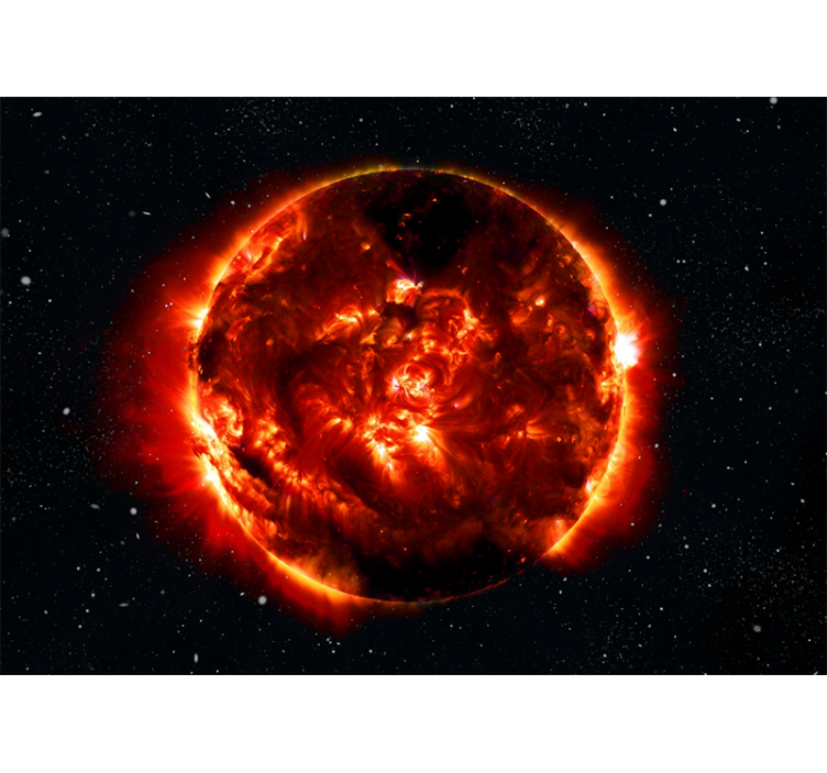 Space wall mural solar explosion effect - TenStickers