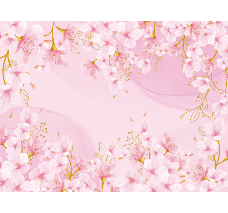 Flower wall mural cherry blossom elegance - TenStickers