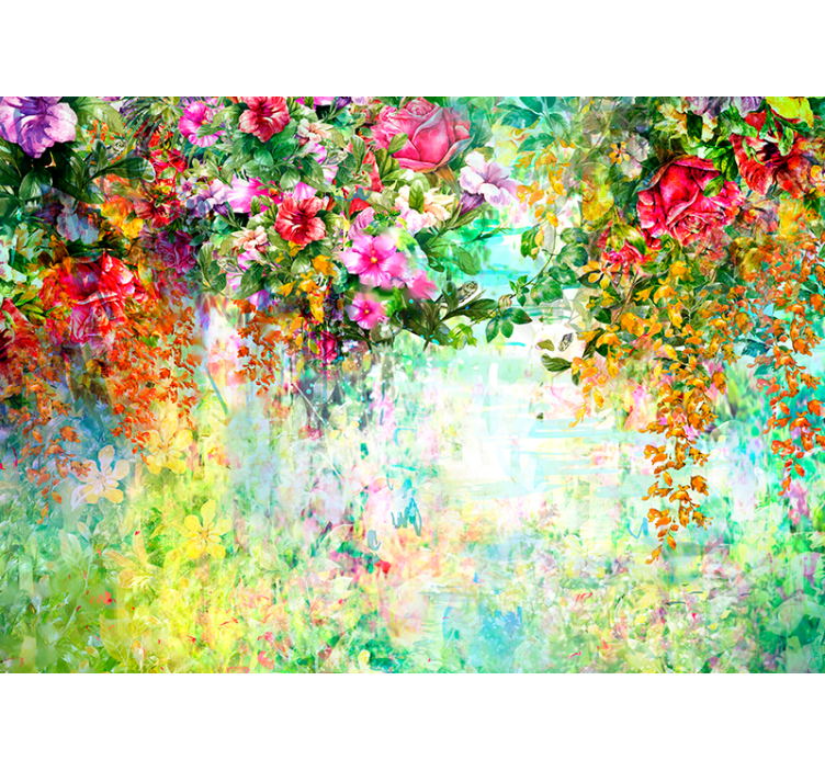 Flower wall mural floral blossom design - TenStickers