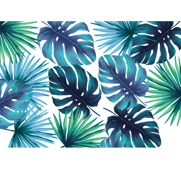Wall mural nature tropical leaf artwork - TenStickers