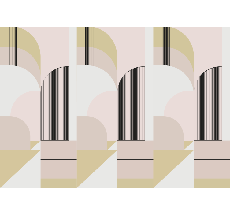 Pastel colors geometric urban design wall mural - TenStickers